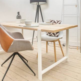 Zilver Mok Prelude Scandinavische en industriële houten tafels op maat | PURE Wood Design