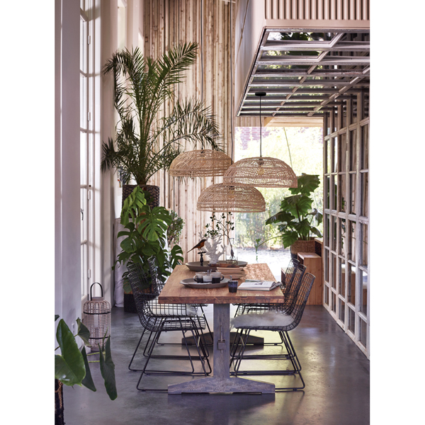 tijger Perioperatieve periode vee HK Living - Hanglamp Wicker, flat - PURE Wood Design