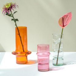 Urban Nature Culture, Vase recycled glass pink