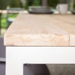 Flora Outdoor industriele tafel steigerhout rechte poten staal